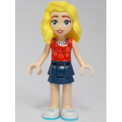 Friends Matilde - Red Top, Dark Blue Layered Skirt, White Shoes – ПРИЯТЕЛИ