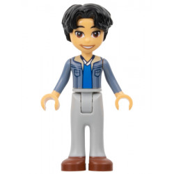 Friends Niko - Sand Blue Jacket, Light Bluish Gray Trousers, Reddish Brown Shoes – ПРИЯТЕЛИ