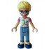 Friends Olly - White Shirt with Dark Pink Short Sleeves, Sand Blue Trousers, Dark Blue Shoes – ПРИЯТЕЛИ