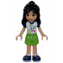 Friends Liann - White Shirt with Dark Blue Short Sleeves, Lime Skirt, Dark Blue Shoes – ПРИЯТЕЛИ