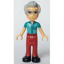 Friends Stanley - Dark Turquoise Shirt, Dark Red Trousers, Black Shoes, Silver Glasses – ПРИЯТЕЛИ