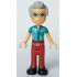 Friends Stanley - Dark Turquoise Shirt, Dark Red Trousers, Black Shoes, Silver Glasses – ПРИЯТЕЛИ