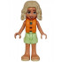 Friends Nova - Yellowish Green Shorts over Coral, Dark Turquoise and Dark Blue Swimsuit, Orange Life Jacket, Bright Light Yellow Sandals – ПРИЯТЕЛИ