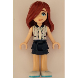 Friends Paisley - Light Aqua Vest, Dark Blue Skirt, White Shoes, Medium Azure Soles and Laces – ПРИЯТЕЛИ