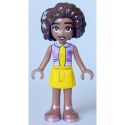 Friends Aliya - Medium Lavender Top, Yellow Skirt, Metallic Pink Sandals – ПРИЯТЕЛИ