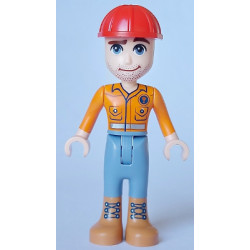 Friends Darrel - Orange Safety Shirt, Sand Blue Legs, Medium Nougat Boots, Red Construction Helmet – ПРИЯТЕЛИ
