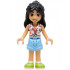Friends Liann - White Blouse, Coral Shirt, Bright Light Blue Shorts, Lime Shoes – ПРИЯТЕЛИ