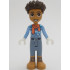 Friends Aaron - Bright Light Blue Sweater, Coral Scarf, Sand Blue Trousers, Medium Nougat Boots – ПРИЯТЕЛИ