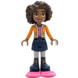 Friends Aliya - Orange Jacket over Dark Pink Sweater, Dark Blue Skirt, Dark Pink Snowshoes – ПРИЯТЕЛИ