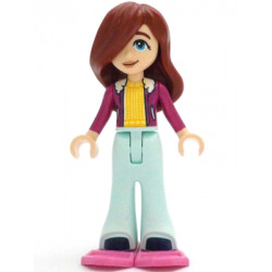 Friends Paisley - Magenta Jacket over Bright Light Yellow Sweater, Light Aqua Trousers Bell-Bottoms, Dark Pink Snowshoes – ПРИЯТЕЛИ