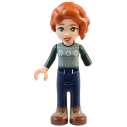 Friends Autumn - Sand Green Sweater Vest, Dark Blue Trousers, Nougat and Reddish Brown Boots – ПРИЯТЕЛИ