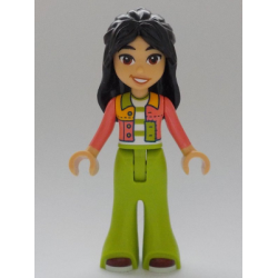 Friends Liann - Coral Jacket, Lime Trousers Bell-Bottoms, Dark Red Shoes – ПРИЯТЕЛИ