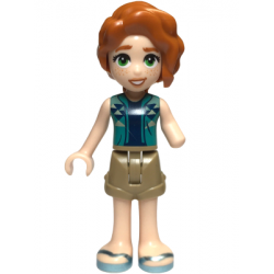 Friends Autumn - Dark Turquoise Vest over Dark Blue Shirt, Dark Tan Shorts, Metallic Light Blue Sandals – ПРИЯТЕЛИ