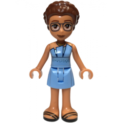 Friends Olivia (Adult) - Bright Light Blue Dress, Black Sandals – ПРИЯТЕЛИ