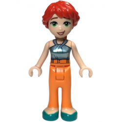 Friends Mia (Adult) - Metallic Blue Halter Top, Orange Pants, Dark Turquoise Shoes – ПРИЯТЕЛИ