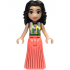 Friends Emma (Adult) - Pleated Coral Skirt, Dark Blue, Medium Lavender, Yellow, Green, and White Top – ПРИЯТЕЛИ