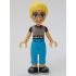 Friends Olly - Black and White Mesh T-Shirt, Dark Azure Trousers, Black Shoes – ПРИЯТЕЛИ