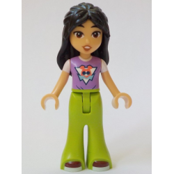 Friends Liann - Medium Lavender Top, Lime Trousers Bell-Bottoms, Dark Red Shoes, Smile with Top Teeth – ПРИЯТЕЛИ