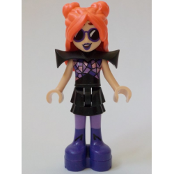 Friends Ley-La (Paisley Persona) - Black Shoulder Pads, Dark Purple Boots, Platform Soles – ПРИЯТЕЛИ