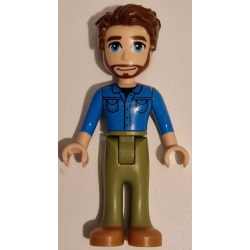 Friends Jonathan - Dark Azure Shirt, Olive Green Trousers, Medium Nougat Shoes, Reddish Brown Hair – ПРИЯТЕЛИ