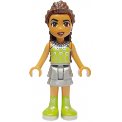 Friends Andrea (Adult) - Flat Silver Skirt, Lime Halter Top and Boots – ПРИЯТЕЛИ