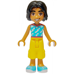 Friends Nabil - Medium Azure Top, Yellow Trousers Cropped Large Pockets – ПРИЯТЕЛИ