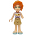 Friends Autumn - Lavender Vest with Sunflowers, Dark Tan Shorts, Metallic Light Blue Sandals – ПРИЯТЕЛИ