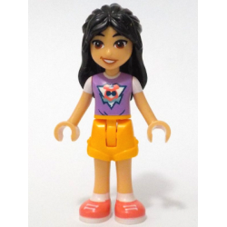 Friends Liann - Medium Lavender Top, Bright Light Orange Shorts, Coral Shoes – ПРИЯТЕЛИ