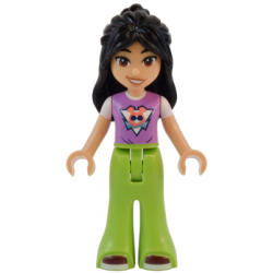 Friends Liann - Medium Lavender Top, Lime Trousers Bell-Bottoms, Dark Red Shoes, Lopsided Smile – ПРИЯТЕЛИ