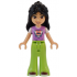 Friends Liann - Medium Lavender Top, Lime Trousers Bell-Bottoms, Dark Red Shoes, Lopsided Smile – ПРИЯТЕЛИ