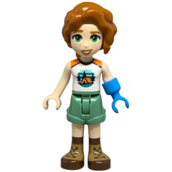 Friends Autumn - White and Orange Sleeveless Top with Tent, Sand Green Shorts, Nougat and Reddish Br – ПРИЯТЕЛИ