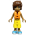 Friends Leo - Red and White Sleeveless Wetsuit, Yellow Cropped Trousers, Medium Azure Shoes, Orange  – ПРИЯТЕЛИ