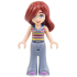 Friends Paisley - Striped Sleeveless Top, Sand Blue Trousers Bell-Bottoms, Medium Lavender Shoes – ПРИЯТЕЛИ