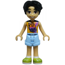 Friends Niko - Bright Light Orange Sleeveless Shirt, Bright Light Blue Shorts, Lime Shoes – ПРИЯТЕЛИ