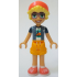 Friends Olly - Sand Blue Jacket over White T-Shirt with Tent, Bright Light Orange Shorts, Coral Shoe – ПРИЯТЕЛИ