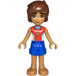Friends Leo - Red and White Sleeveless Wetsuit, Blue Shorts – ПРИЯТЕЛИ