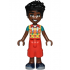 Friends Zac - Yellow Top with Geometric Shapes, Red Cropped Trousers, Dark Blue Shoes – ПРИЯТЕЛИ