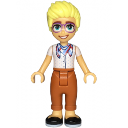 Friends Olly - White Shirt with Bandana, Dark Orange Trousers, Black Shoes – ПРИЯТЕЛИ