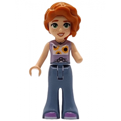 Friends Autumn - Lavender Vest with Sunflowers, Sand Blue Trousers Bell-Bottoms, Medium Lavender Shoes – ПРИЯТЕЛИ