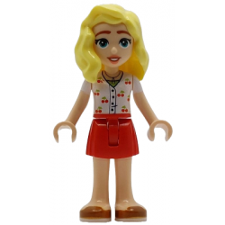 Friends Matilde - White Top with Cherries, Red Skirt, Dark Orange Shoes – ПРИЯТЕЛИ