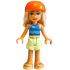 Friends Sage - Blue Tank Top, Yellowish Green Shorts, Bright Light Yellow Sandals, Reddish Orange Bicycle Helmet – ПРИЯТЕЛИ