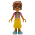 Friends Leo - Dark Pink Jacket, White Shirt with Hamburger, Yellow Cropped Trousers, Medium Azure Shoes – ПРИЯТЕЛИ