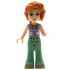 Friends Autumn - Lavender Sleeveless Jacket with Flowers, Sand Green Trousers Bell-Bottoms, Medium Nougat Shoes, Dark Orange Hair Wavy – ПРИЯТЕЛИ