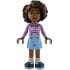 Friends Aliya - Medium Lavender Hoodie, Bright Light Blue Skirt, Dark Blue Shoes – ПРИЯТЕЛИ