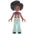 Friends Jamila - Medium Lavender Sleeveless Hoodie, Light Aqua Trousers Bell-Bottoms, Dark Blue Shoes – ПРИЯТЕЛИ