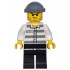 Police - Jail Prisoner 50380 Prison Stripes, Black Legs, Dark Bluish Gray Knit Cap, Beard Stubble and Scowl – МАРКА ЛЕГО