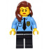 Police - Female Officer, Black Legs, Reddish Brown Hair Mid-Length with Part over Right Shoulder, Crow's Feet and Beauty Mark – МАРКА ЛЕГО