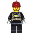 Fire - Reflective Stripes with Utility Belt, Black Legs, Dark Red Fire Helmet, Brown Beard Rounded – МАРКА ЛЕГО