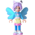 Gabby - Medium Azure Hoodie, Layered Skirt over Blue Leggings, Medium Lavender Hair, Wings Fairy – КУКЛЕНСКАТА КЪЩА НА ГАБИ