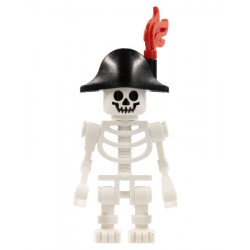 Skeleton, Fantasy Era Torso with Standard Skull, Mechanical Arms, Black Bicorne Hat, Red Plume – ОБУЧИТЕЛНИ